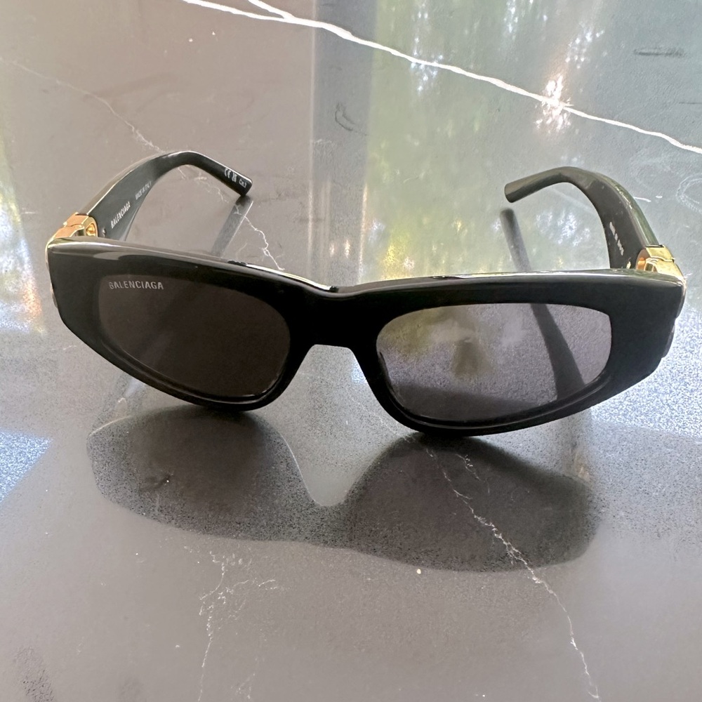 Balenciaga black/gold sunglasses